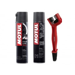 Sada na řetěz Motul Factory + Chain clean + kartáč